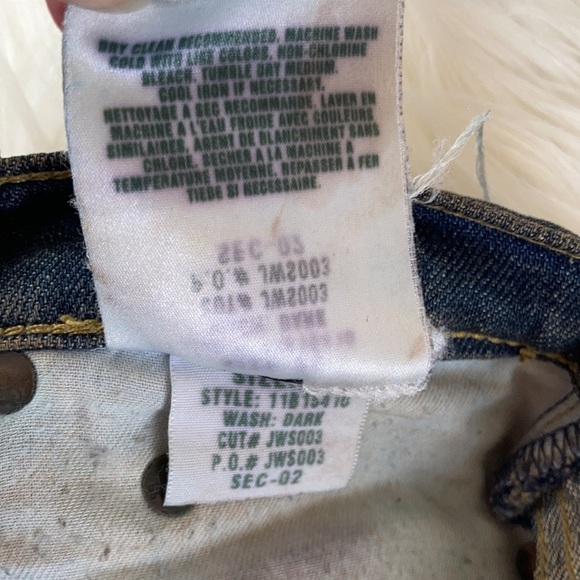 Flawed Joes jeans cotton dark wash boot cut wide leg bell bottoms low rise W 25 - Picture 5 of 16